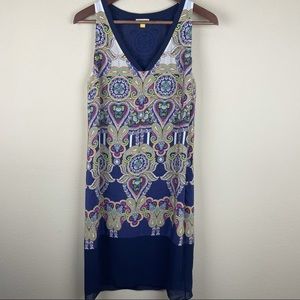 Anthropologie leifsdottir paisley silk dress sz 2